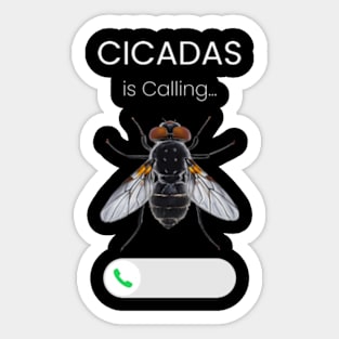 "Cicadas is Calling - Fantastic Realism Fly Sticker